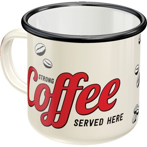 Emaille tasse strong coffee - emaille,