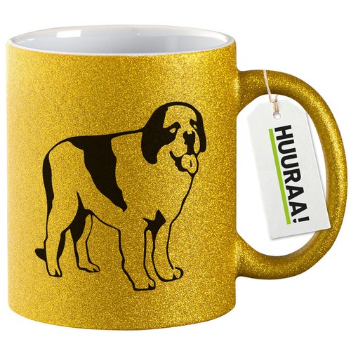 Glitzertasse bernhardiner - glitzertasse,