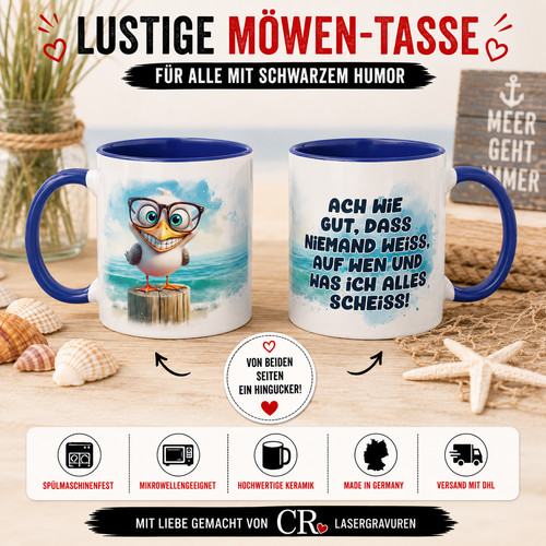 Lustige möwen tasse spruch - möwen,
