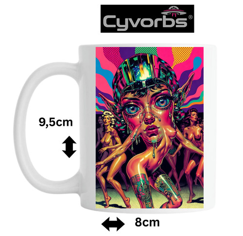 Kaffeetasse pop art cyberpunk - kaffeetasse,