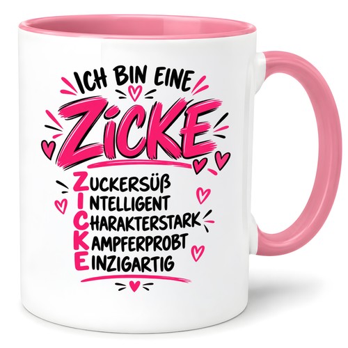 Herzbotschaft tasse zicke - tasse,