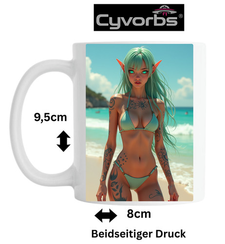 Kaffeetasse sexy fantasy elfen - kaffeetasse,