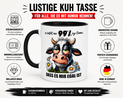 Lustige kuh tasse - spruch, 99%