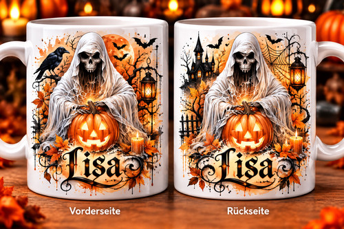 Halloween tasse mit wunschname - halloween,