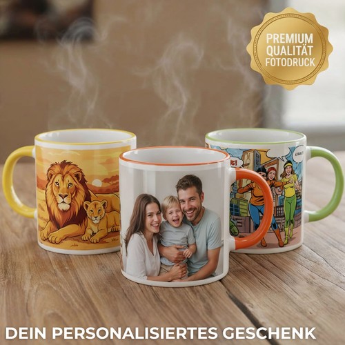 Fototasse farbig mit bild - farbig,