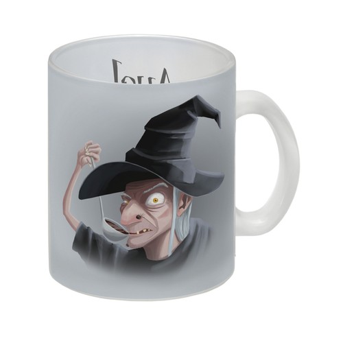 Glas tasse mit lustigem - lustigem, motiv