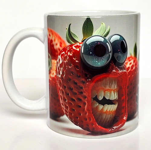 Tasse angry erdbeere früchte - angry,