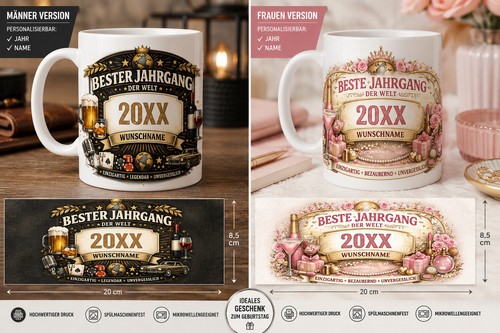 Tasse zum geburtstag - tasse, name