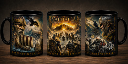 Valhalla tasse schwarz - valhalla,