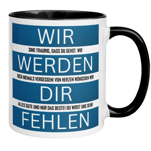 Tasse abschied wir - abschied, –