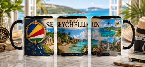 Seychellen souvenir tasse - seychellen,