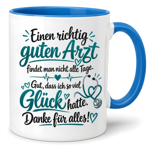 Herzbotschaft arzt tasse - herzbotschaft,