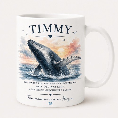 Tassen mit timmy dem - tassen, wal