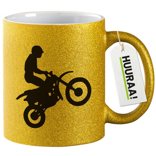 Glitzertasse motocross - glitzertasse,