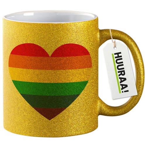 Glitzertasse regenbogenflagge - glitzertasse,
