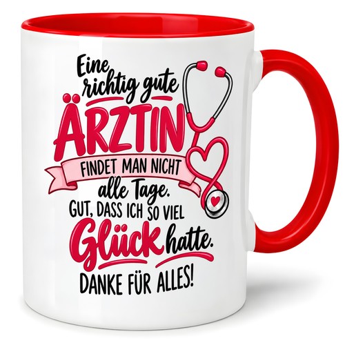 Herzbotschaft tasse ärztin - herzbotschaft,