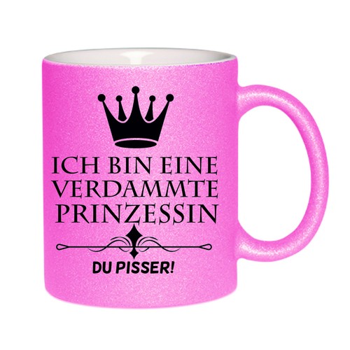 Glitzer kaffetasse ich - glitzer-kaffetasse, bin