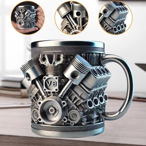 Motoren edelstahlbecher - v8,