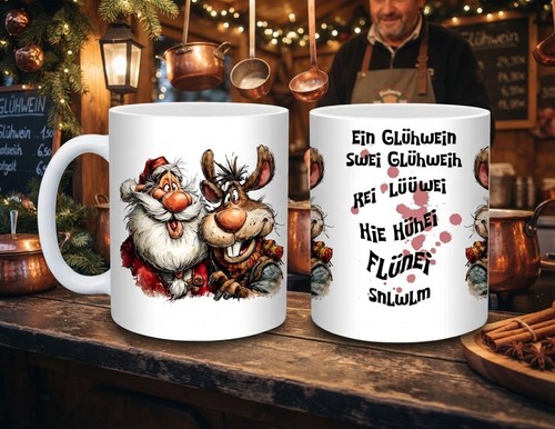 Lustige glühwein tasse - glühwein,