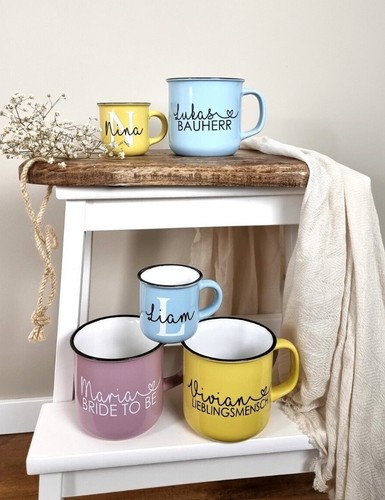 Personalisierte tasse emaille - tasse,
